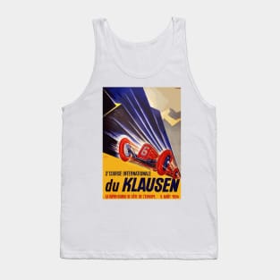 1934 Klausen Automobile Race, Klausen Switzerland - Vintage Poster Design Tank Top